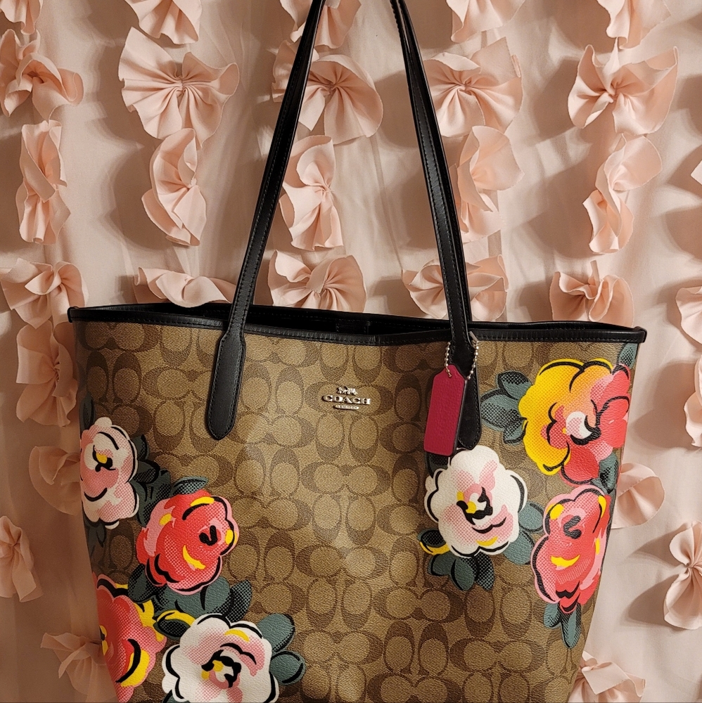 Coach Signature and Floral Print Tote